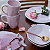 Jogo Pratos De Sobremesa Ryo Pink Sand Kit 4 Peças Porcelana Decorado 21,5cm Oxford Rosa - Imagem 5