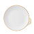 Jogo Pratos De Sobremesa Kit 4 Peças Porcelana 19cm Luxo Borda Dourada Legacy Gold - Imagem 1