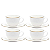 Jogo Xicaras De Café Com Pires 90ml Porcelana Kit 4 Peças Borda Dourada Luxo Legacy Gold - Imagem 1