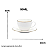 Jogo Xicaras De Café Com Pires 90ml Porcelana Kit 4 Peças Borda Dourada Luxo Legacy Gold - Imagem 2