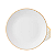 Jogo De Pratos Raso 27cm Kit 6 Peças Borda Dourada Porcelana Legacy Gold Luxo Mesa Posta - Imagem 1
