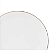 Jogo De Pratos Raso 27cm Kit 6 Peças Borda Dourada Porcelana Legacy Gold Luxo Mesa Posta - Imagem 4