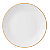 Jogo De Pratos Raso 27cm Kit 6 Peças Borda Dourada Porcelana Legacy Gold Luxo Mesa Posta - Imagem 2