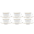 Jogo Xicaras De Café Com Pires 90ml Porcelana Kit 6 Peças Borda Dourada Luxo Legacy Gold - Imagem 1