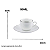 Jogo Xicaras De Café Com Pires 90ml Porcelana Kit 6 Peças Borda Prata Luxo Legacy Silver - Imagem 2