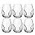 Jogo 6 Copos De Vidro Água Suco 580ml Passione Lapidada Escultura Luxo - Imagem 1