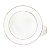 Jogo De Pratos Fundo 20,5cm Porcelana Kit 4 Peças Luxo Borda Dourada Majesty Gold - Imagem 1