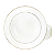 Jogo Pratos De Sobremesa 19cm Porcelana Kit 6 Peças Luxo Borda Dourada Majesty Gold - Imagem 1