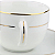 Jogo Xicaras De Café Com Pires 90ml Porcelana Kit 6 Peças Borda Dourada Majesty Gold - Imagem 2