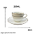 Jogo Xicaras de Chá Café Com Pires 220ml Porcelana Kit 6 Peças Borda Dourada Luxo Majesty Gold - Imagem 3