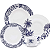 Aparelho De Jantar Jogo Pratos Porcelana Kit 16 Peças Toile Jouy Oxford - Imagem 1