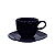 Xicara de Chá Café Com Pires Porcelana Ryo Safira 220ml Oxford Azul Marinho - Imagem 1