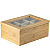 Organizador Porta Chá Sachê Bambu Caixa Decorativa Bijuterias 6 Divisórias Especiarias - Imagem 1