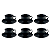 Jogo Xicaras de Café Com Pires 85ml Kit 6 Peças Cerâmica - Imagem 3