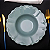 Jogo de Pratos Fundo Chapéu p/ Massa Kit 6 Peças Porcelana 23cm Fancy Menta Risoto - Imagem 4