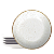 Kit 4 Pratos Raso 25cm Porcelana Tramontina Rustico Decorado Jantar Refeição - Imagem 1