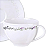 Jogo Xicaras de Café Com Pires 100ml Kit 6 Peças Porcelana Lilla Tramontina - Imagem 4