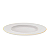 Kit Jogo 4 Pratos Raso 28cm Porcelana Tramontina Elisa Borda Dourada Jantar Refeição - Imagem 3