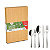 Faqueiro Jogo De Talheres Kit 30 Peças Aço Inox Com Caixa Estojo de Bambu Luxo - Imagem 2