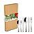 Faqueiro Jogo De Talheres Kit 42 Peças Aço Inox Com Caixa Estojo de Bambu Luxo - Imagem 2