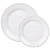 Jogo Kit 12 Pratos Tramontina Porcelana Branco Para Restaurante Buffet Hotel Bar - Imagem 1