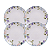 Jogo Pratos De Sobremesa Kit 4 Peças Porcelana 19cm Aura Tramontina - Imagem 1