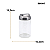 Kit 2 Potes Hermético Mantimentos de Vidro 960ml Tampa Inox Condimentos Organizador Alimentos - Imagem 2