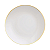 Prato De Sobremesa 21cm Porcelana Tramontina Anna Borda Filete Dourada - Imagem 1