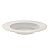 Prato Fundo 23cm Tramontina Elisa Borda Dourada Porcelana Luxo - Imagem 3