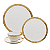 Aparelho Jogo de Jantar Kit 12pcs Porcelana Luxo Borda Dourada Dubai Wolff - Imagem 1
