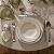 Jogo de Pratos Aparelho Jantar Kit 12 Peças Luxo Borda Prata Porcelana Branco Mônaco Wolff - Imagem 4