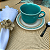 Jogo 4 Xicaras de Chá Café C/ Pires 200ml Cerâmica Biona Louros - Imagem 3