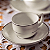 Jogo Pratos De Sobremesa 22cm Kit 4 Peças Porcelana Luxo Borda Prata Diamond Oxford - Imagem 4