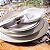 Jogo Pratos De Sobremesa 22cm Kit 4 Peças Porcelana Luxo Borda Prata Diamond Oxford - Imagem 3