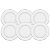 Jogo De Pratos Fundo 23cm Kit 6 Peças Porcelana Luxo Borda Prata Diamond Oxford - Imagem 1