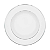 Jogo Pratos De Sobremesa 22cm Kit 6 Peças Porcelana Luxo Borda Prata Diamond Oxford - Imagem 2