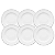 Jogo De Pratos Rasos Jantar Refeição Kit 6 Peças 28cm Borda Prata Porcelana Isabel Oxford - Imagem 1