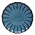 Jogo De Pratos Rasos Jantar Refeição Kit 6 Peças 27cm Cerâmica Scallop Azul - Imagem 2