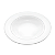 Jogo De Pratos Fundo Kit 4 Peças 21cm Sopa Borda Prata Mônaco Porcelana Branco Luxo - Imagem 6