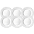 Jogo De Pratos Fundo Kit 6 Peças 22,5cm Sopa Branco Porcelana Brizzard - Imagem 1