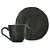 Xicara de Café Chá Com Pires 120ml Cerâmica Orgânico Carbon Porto Brasil - Imagem 1