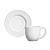 Xicara de Chá Café Com Pires 160ml Cerâmica Roma Branco Porto Brasil - Imagem 1