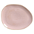 Prato Raso Jantar Refeição 31cm Oval Orgânico Litchi Rosa Cerâmica Porto Brasil - Imagem 1
