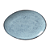 Pratos De Sobremesa 22,5cm Oval Orgânico Breeze Azul Cerâmica Porto Brasil - Imagem 1