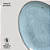 Pratos De Sobremesa 22,5cm Oval Orgânico Breeze Azul Cerâmica Porto Brasil - Imagem 3