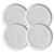 Jogo Pratos Fundo Bio New White 22,5cm 830ml Kit 4 Peças Sopa Branco Cerâmica Porto Brasil - Imagem 1