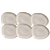 Jogo De Pratos Sobremesa 22,5cm Kit 6 Peças Oval Orgânico Latte Cerâmica Porto Brasil - Imagem 1