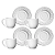 Jogo De Xicaras de Café Com Pires 72ml Kit 4 Peças Cerâmica Madeleine Branco Porto Brasil - Imagem 1