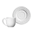 Jogo De Xicaras Café Com Pires 72ml Kit 6 Peças Cerâmica Madeleine Branco Porto Brasil - Imagem 2