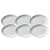 Jogo De Pratos Raso Jantar Refeição 31cm Kit 6 Peças Oval Orgânico New White Cerâmica Porto Brasil Branco - Imagem 1